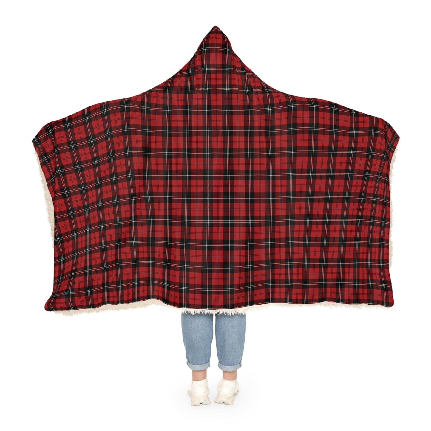 Ramsay Red Modern Tartan  | Cosy Hooded Tartan Blanket