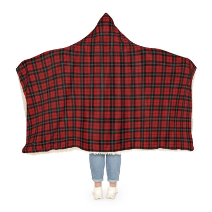 Ramsay Red Modern Tartan  | Cosy Hooded Tartan Blanket
