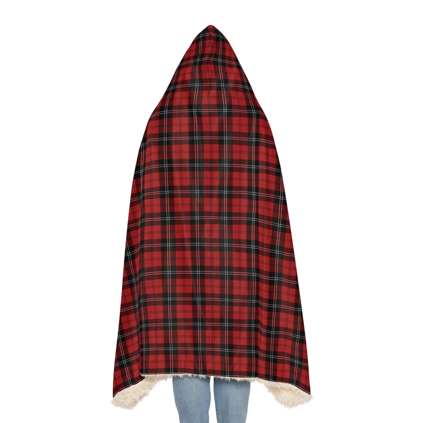 Ramsay Red Modern Tartan  | Cosy Hooded Tartan Blanket