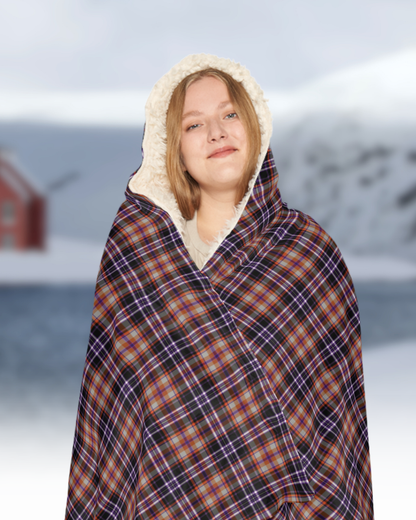 Basic Witch Tartan | Cosy Hooded Tartan Blanket | Original Halloween Design